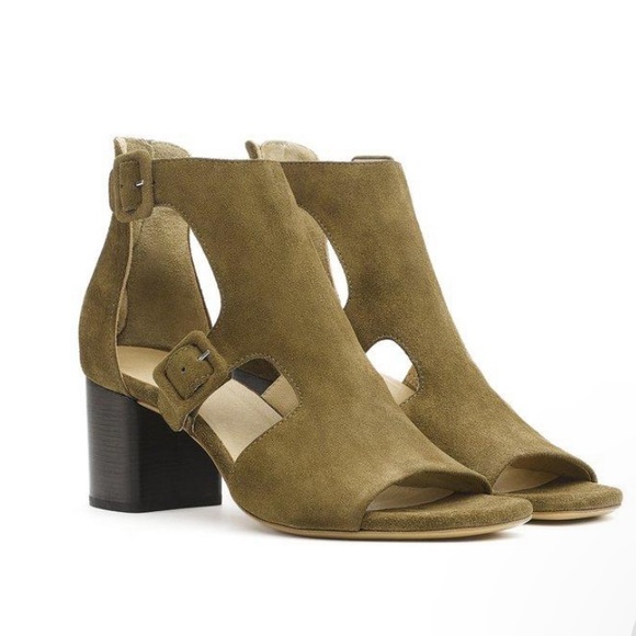 rag & bone Shoes - Rag & Bone Matteo Suede Olive Block Heel Sandals